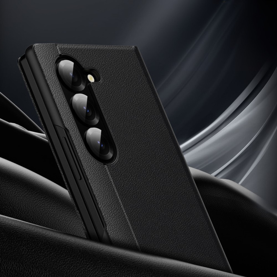 Flipové puzdro pre Samsung Z Fold5 5G, Smart View Wallet, čierne