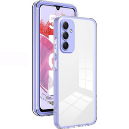 Obal na mobil pre Samsung Galaxy M34 5G, Fusion Hybrid, transparentné / fialové