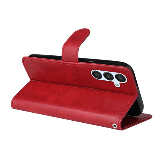 Klapkové puzdro pre Samsung Galaxy A54 5G, Leather Wallet, červené