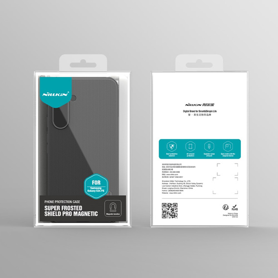 NILLKIN puzdro pre Samsung Galaxy S24 FE, Frosted Shield, pre MagSafe, čierne