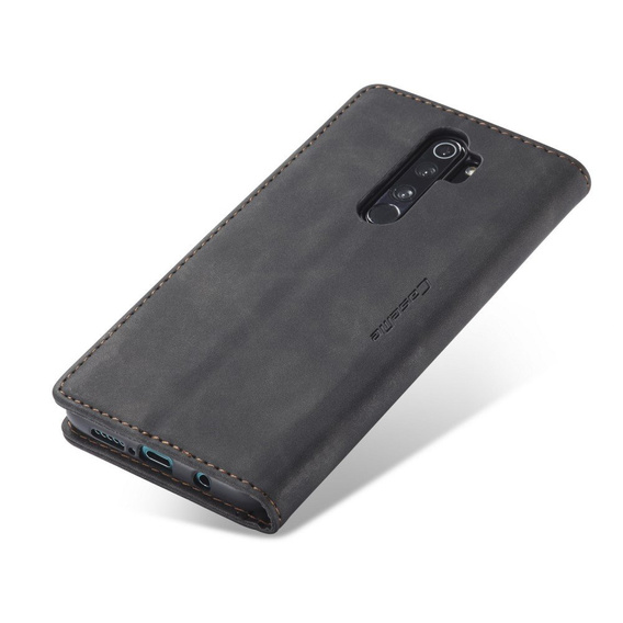 CASEME puzdro pre Xiaomi Redmi Note 8 Pro, Leather Wallet Case, čierne