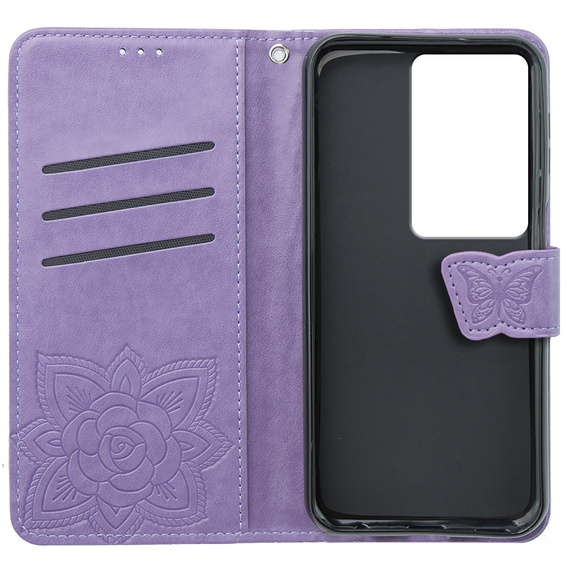 Klapkové puzdro pre Oppo A79 5G, Butterfly, fialové