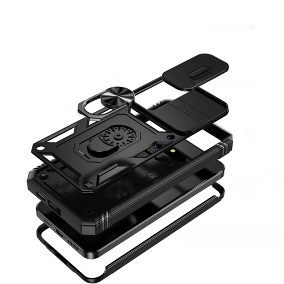 Obal na mobil pre Samsung Galaxy S24+ Plus, CamShield Slide, čierne