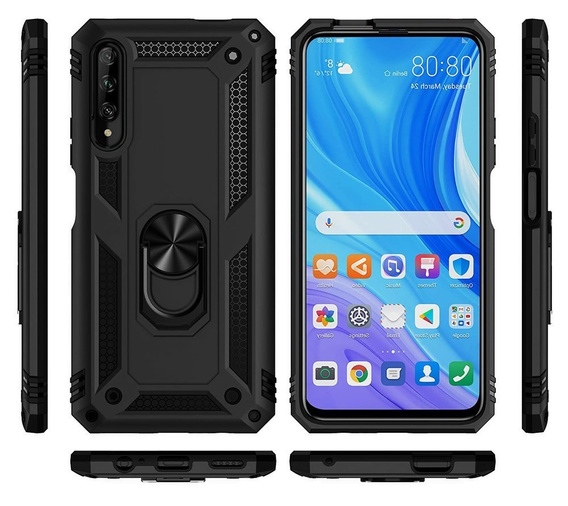 Pancierované obal na mobil pre Huawei P Smart Pro, Nox Case Ring, čierne