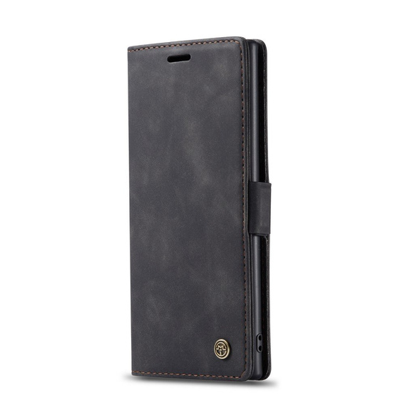 CASEME puzdro pre Samsung Galaxy Note 10 Plus/5G, Leather Wallet Case, čierne