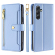Klapkové puzdro pre Samsung Galaxy A54 5G, Wallet Zipper Pocket, modré