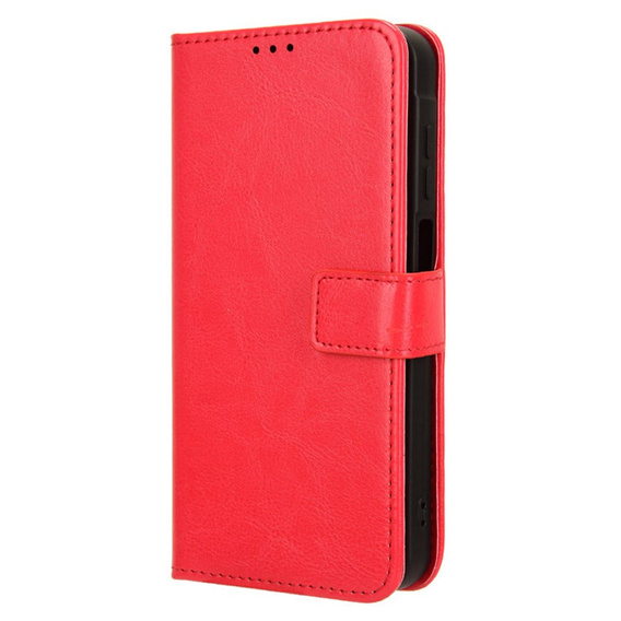 Klapkové puzdro pre Samsung Galaxy M55 5G, Crazy Horse Wallet, červené