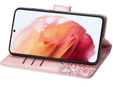 Klapkové puzdro pre Motorola Moto E14, Butterfly, ružové rose gold