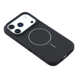 Silikónové puzdro pre iPhone 17 Pro, pre MagSafe, proti nárazom, čierne