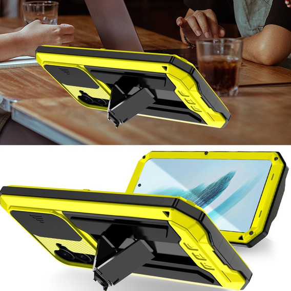 Obrnené puzdro pre Samsung Galaxy S25+ Plus, R-JUST, žlté
