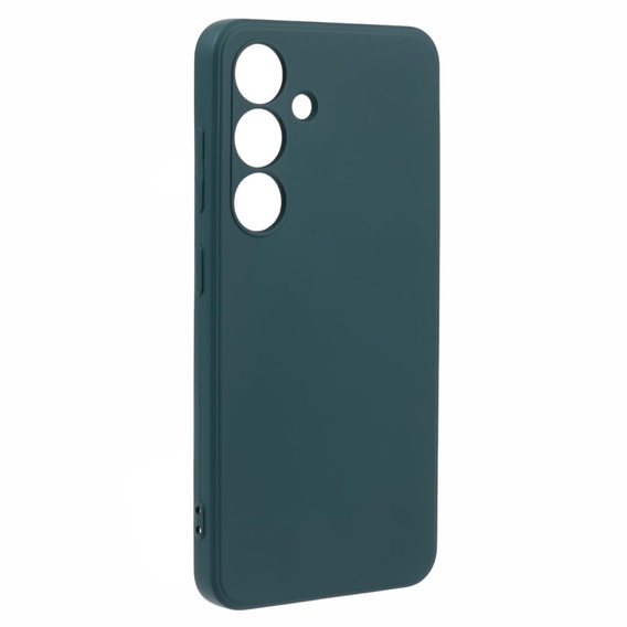 Obal na mobil pre Samsung Galaxy S24+ Plus, Silicone Lite, tmavozelené