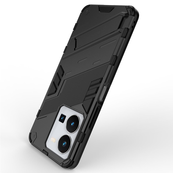 Puzdro pre Vivo Y35 4G, Military kickstand, čierne