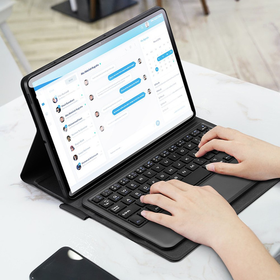 Puzdro + klávesnica Samsung Galaxy Tab S7 / S8, Dux Ducis Magnetic Keyboard, čierne
