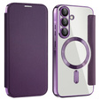 Klapkové puzdro pre Samsung Galaxy A36, RFID Wallet MagSafe CamShield, fialové