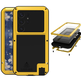 Love Mei Obal na mobil pre Samsung Galaxy S25 Ultra, armored with glass, žlté