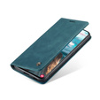 CASEME puzdro pre Samsung Galaxy S21 FE, Leather Wallet Case, zelený