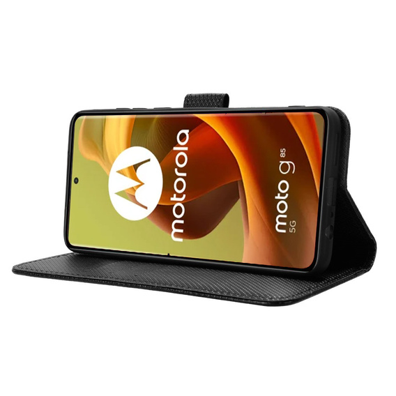 Klapkové puzdro pre Motorola Moto G85, Wallet Smart Magnet, čierne