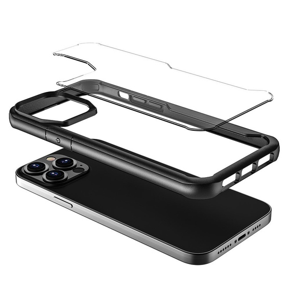 Obal na mobil pre iPhone 13 Pro, AntiDrop Hybrid, čierne