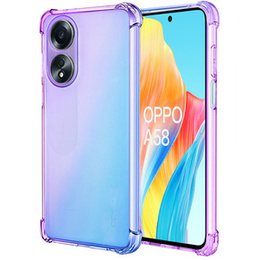 Puzdro pre Oppo A58 4G, Gradient Dropproof, Fialová / modrá