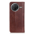 Flipové puzdro pre Xiaomi Poco F7 Pro / F7 Ultra, Split Leather, hnedé