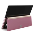 Obal na mobil pre Samsung Galaxy Z Fold 2 5G, Clear View, ružové rose gold