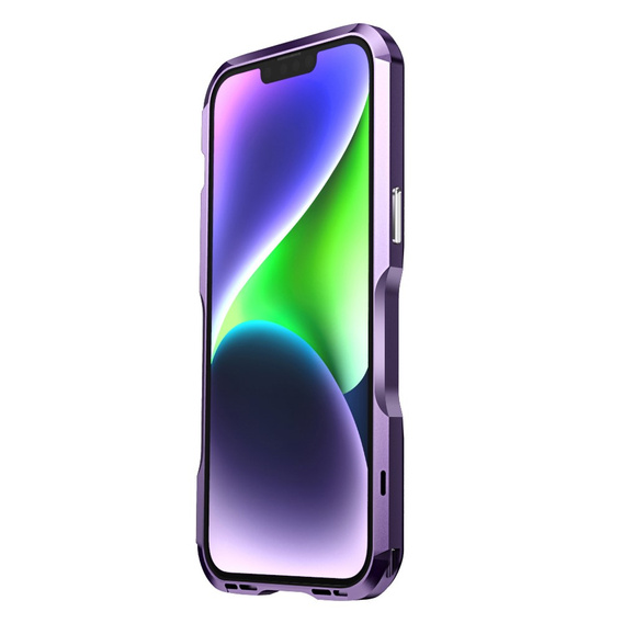 Puzdro LUPHIE pre iPhone 14 Plus, Armor Bumper, fialové