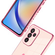 Obal na mobil pre Samsung Galaxy A34 5G, Electro heart, ružové rose gold