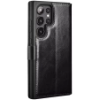 Flipové puzdro pre Samsung Galaxy S25 Ultra, QIALINO Leather Wallet, čierne