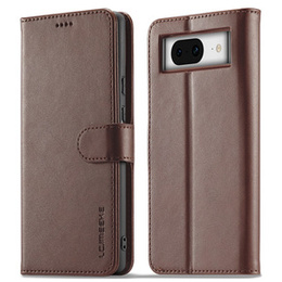 Klapkové puzdro pre Google Pixel 8A, LC.IMEEKE, hnedé