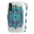 Klapkové puzdro pre Samsung Galaxy A54 5G, Wallet mandala, biele