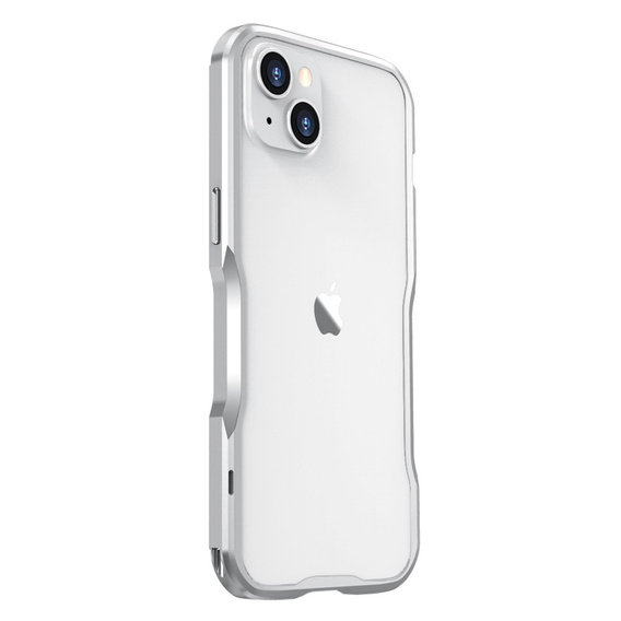 Puzdro LUPHIE pre iPhone 14, Armor Bumper, strieborné