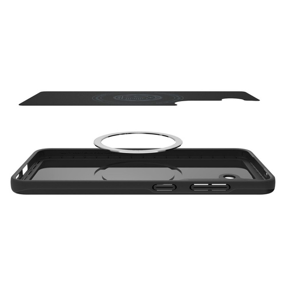 Puzdro Spigen pre Samsung Galaxy S25, Thin Fit Mag, čierne + tvrdené sklo 9H