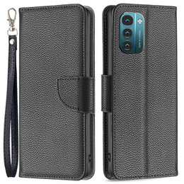 Klapkové puzdro pre Nokia G11 / G21, Litchi Wallet Case, čierne