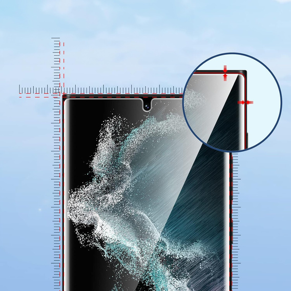 2x keramické hybridné sklo ERBORD pre Samsung Galaxy S22 Ultra