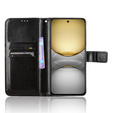 Klapkové puzdro pre Realme 14X / Realme C75, Crazy Horse Wallet, čierne