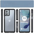 Obal na mobil pre Motorola Moto G53 5G, Fusion Hybrid, transparentné / čierne