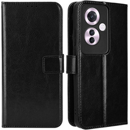 Klapkové puzdro pre Oppo Reno 11F 5G, Crazy Horse Wallet, čierne