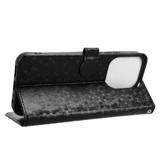 Flipové puzdro pre Xiaomi Redmi 15C 4G/LTE, Wallet Rhombus, čierne