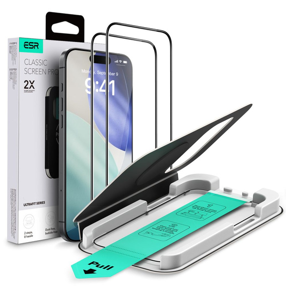 ESR UltraFit tvrdené sklo (2 balenia) pre iPhone 17 Pro