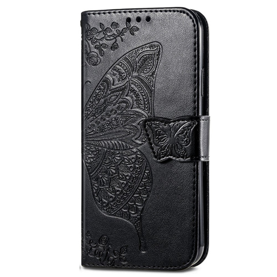 Klapkové puzdro pre Infinix Hot 40i, Butterfly, čierne