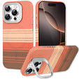Puzdro pre iPhone 16 Pro, Frame Kickstand, pre MagSafe, Sunset Orange