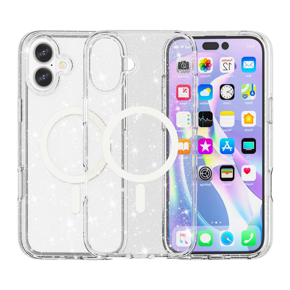Puzdro pre iPhone 17, pre MagSafe, trblietavé, transparentné