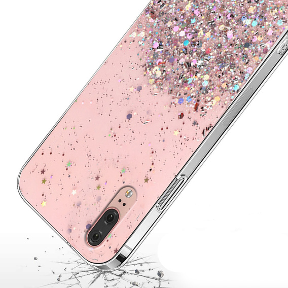 Obal na mobil pre Huawei P20, Glittery, ružové