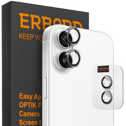 2x ERBORD OPTIK Pro tvrdené sklo pre fotoaparát iPhone 16 / 16 Plus, čierne