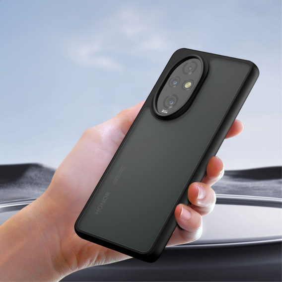 Obal na mobil pre Honor 200 Pro 5G, Fusion Hybrid, transparentné / čierne