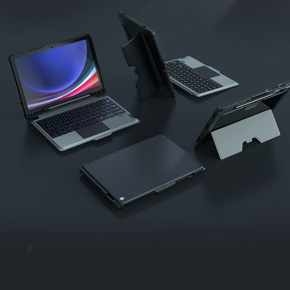 Puzdro + klávesnica Galaxy Tab S9, NILLKIN Bumper Pen Slot, čierne