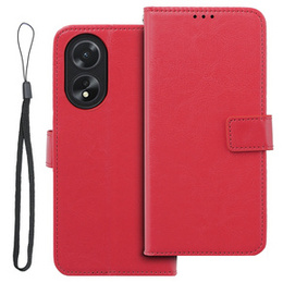 Klapkové puzdro pre Oppo A38 4G / Oppo A18 4G, Crazy Horse Wallet, červené