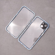 Puzdro pre iPhone 13, Magnetic Dual Glass, modré