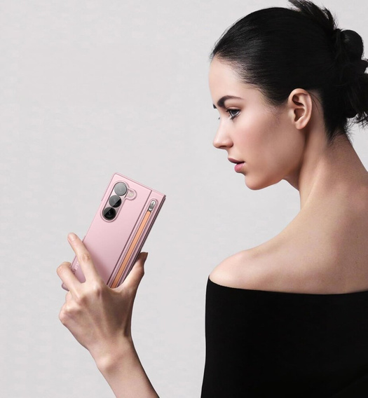 Obal na mobil pre Samsung Galaxy Z Fold 6, Suritch Full Body, ružové