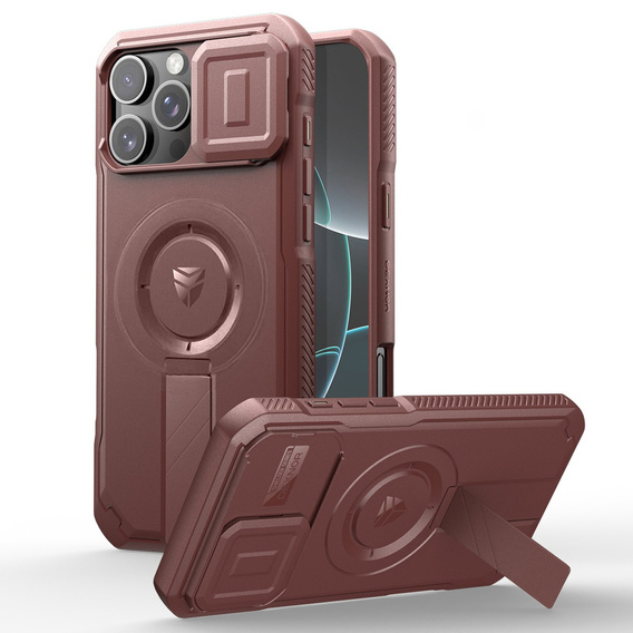 Obrnené puzdro pre iPhone 16 Pro Max, Dexnor CamProtect MagSafe, červené